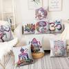 45*45cm Polyester Zen Yoga Art Watercolor Print Pillowcase Home  Decoration Sofa