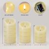 LED Flameless Candle, with Embedded Star String, 3-Piece LED Candle Set, with Remote Control Timer for Christmas Wedding Party