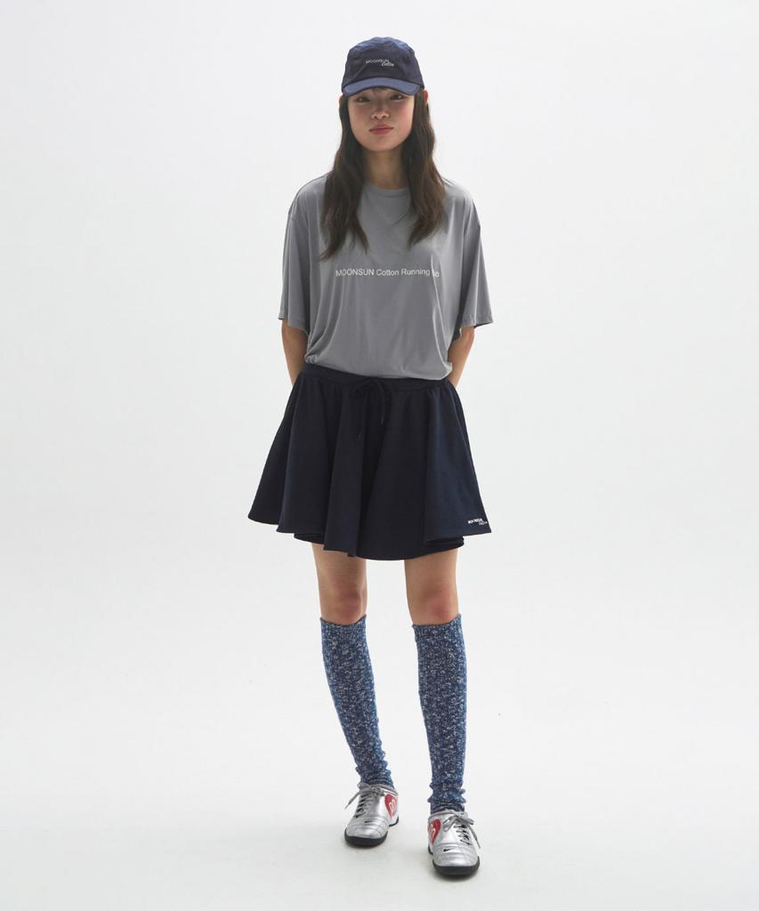 Moon Sun M.C Volume Mini Sweat Skirt / Navy