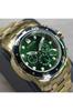 INVICTA Pro Diver Kwarcowy 48mm Złota Stal Nierdzewna Zielony 0075 Zegarek Męski