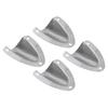 4pcs Marine Wire Cable Vent Cover Splash Proof One Piece Structure Stainless Steel Clamshell Vent Cover for Boats RVs