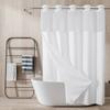 Tenda da Bagno a Doppio Strato con Pesi Magnetici Tenda Divisoria con Motivo a Waffle Tenda da Doccia Hotel