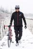 ROCKBROS Winter Cycling Jersey Windproof and Suitable for Men's Set, Cold-Resistant, Fleece-Lined, 0°C (3XL)