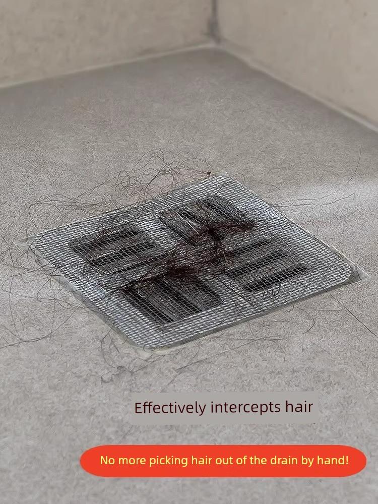 Bathroom Disposable Insect-Proof Floor Drain Sheet Sewer Self-Adhesive Hair Hair Stopping Net Kitchen Bathroom Hair Strainer