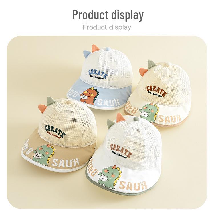 Kids' Dinosaur Mesh Sun Protection Windproof Bucket Hat