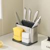 Stainless Steel Kitchen Utensil Storage Rack Kitchen Countertop Cutlery Drainer Sponge Holder