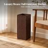 Freestanding Rattan Umbrella Basket | SpaceSaving Vertical Design, Tightly Woven Texture,