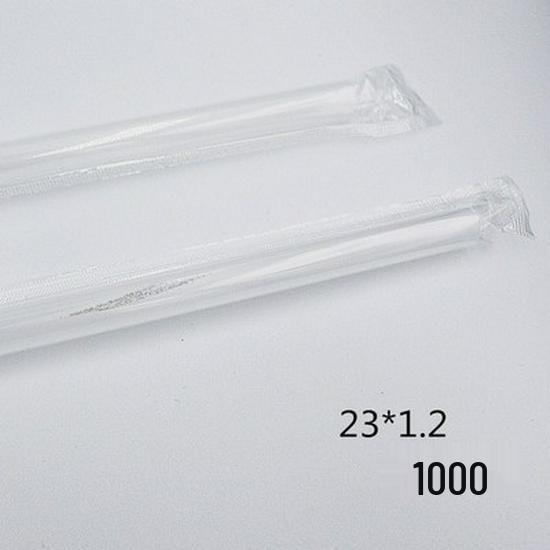 Individually Wrapped Transparent Sharp Tip Boba Straws - Pack of 1