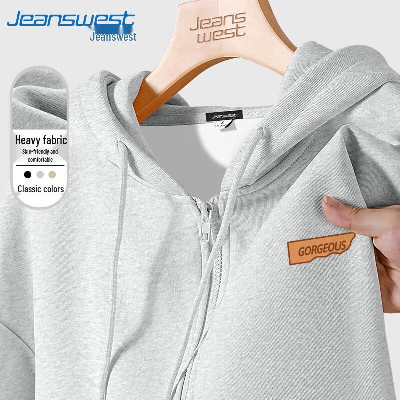 

Jeanswest Men s Hooded Zipper Cardigan Sweatshirt XL