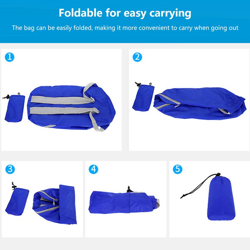 Outdoor Waterproof Foldable Lightweight Backpack Large Capacity Camping Hiking Travel Daypack Leisure Men Women Sport Bags