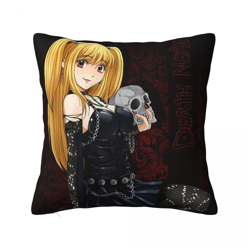 L Lawliet Death Note Kuddfodral Anime Japan Manga Kuddfodral Anpassningsbar Dragkedja Dekor Kuddfodral för Hemmet 45x45cm