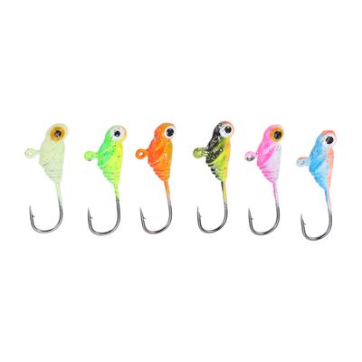 6Pcs Ice Fishing Jigs Fishing Lures Mini Jig Head Baits Carbon Steel for Winter Outdoor004