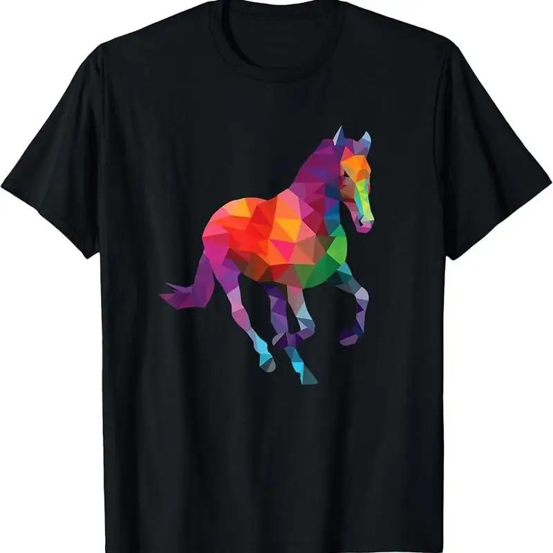 Geometric Horse Horseunisex Horses Equestrian Riding Lover T Shirt