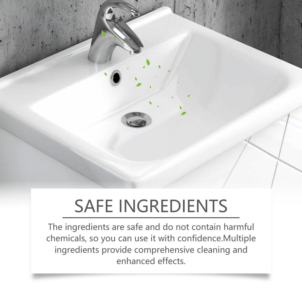 Professional Drain Cleaner Powder for Kitchen Sink Bathroom Toilet Pipe Clog Removal Deep Clean Enzyme Formula