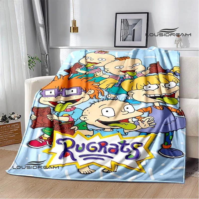 3D Cartoon R-rugrats Blankets Picnic blanket blankets for beds Flange Warm blanket Home travel blanket bed linings birthday gift