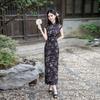 Black sleeveless national style new Chinese style Suzhou daily long cheongsam improved young 1011 new women's high sense