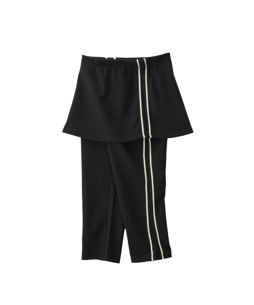 SALON DE YOHN Line Point Skirt Pants_ Black