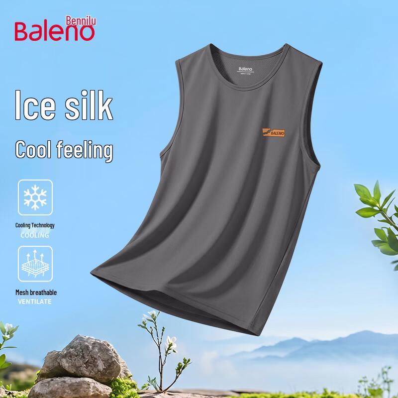 Baleno Men s Ice Silk Mesh Tank Top 4XL серый