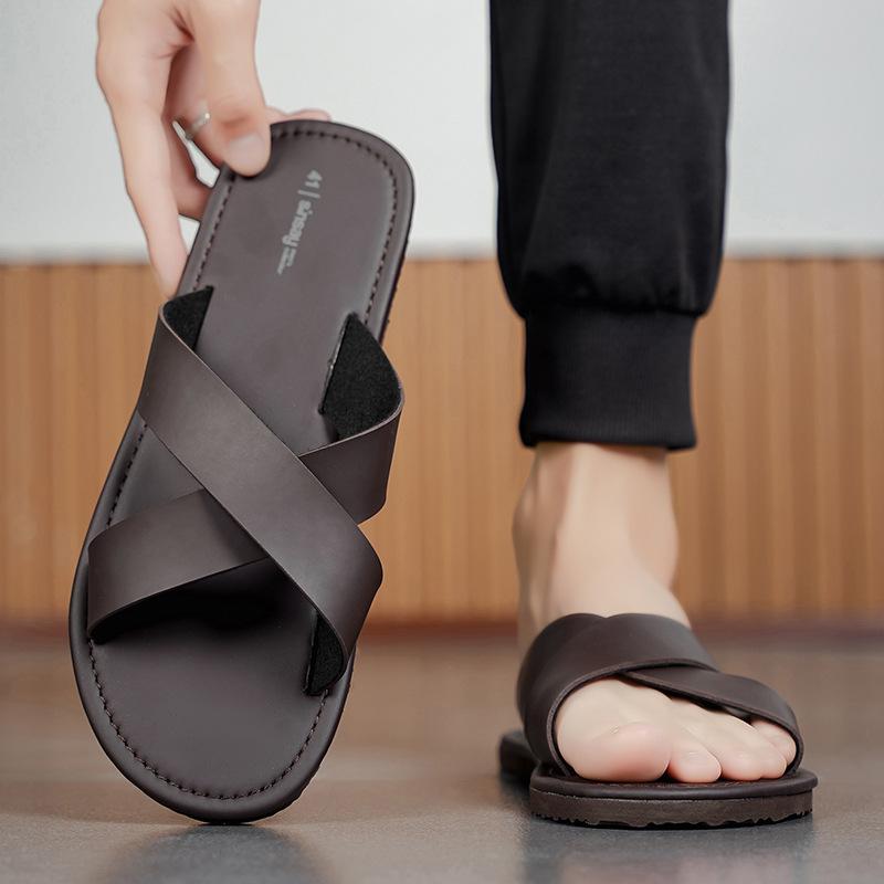 Men's Slippers Summer Casual Shoes for Men Outdoor Comfortable Soft Sole Anti Slip Waterproof Beach Sandals