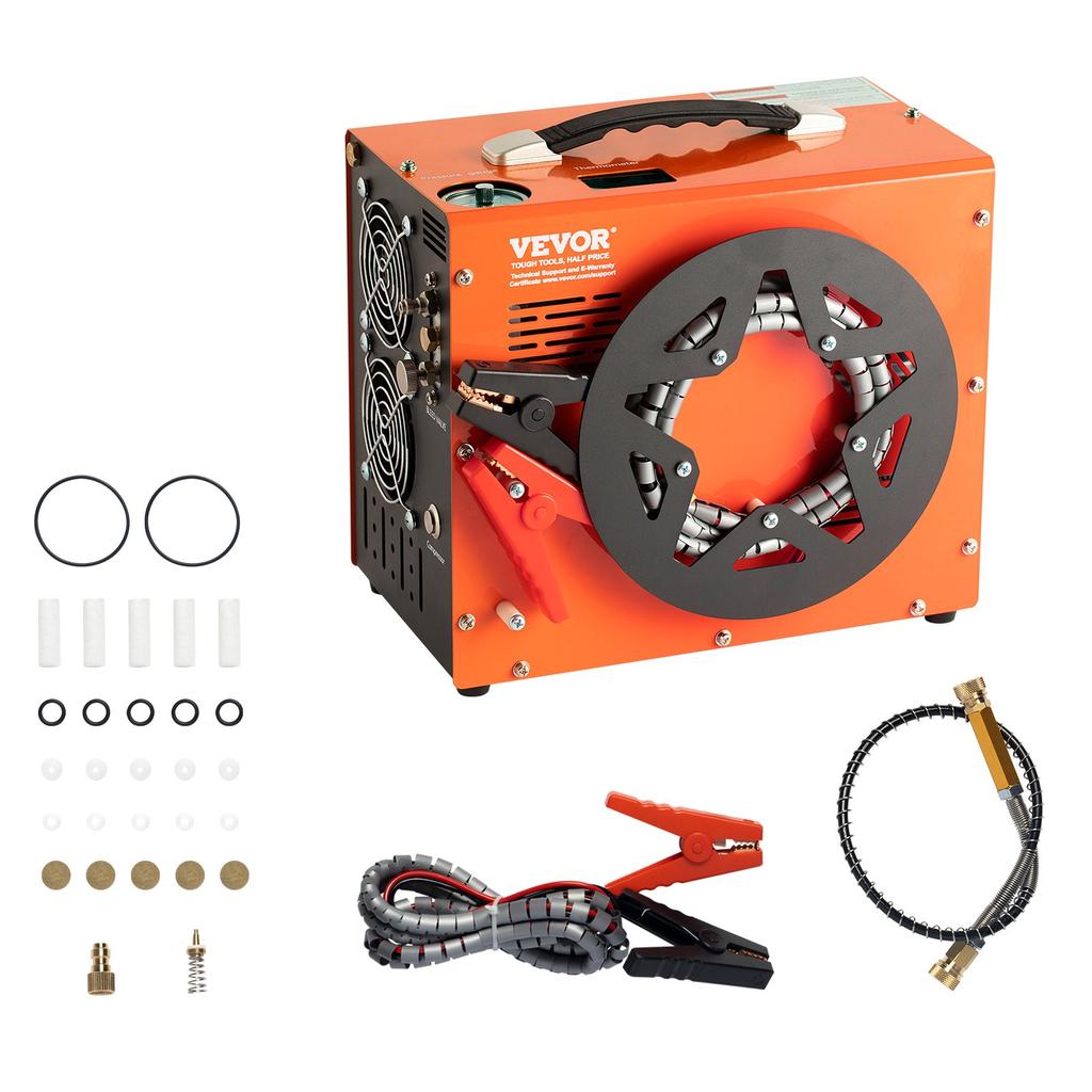VEVOR PCP Air Compressor, 4500PSI/30Mpa Portable PCP Airgun Compressor with Built-in Power Converter