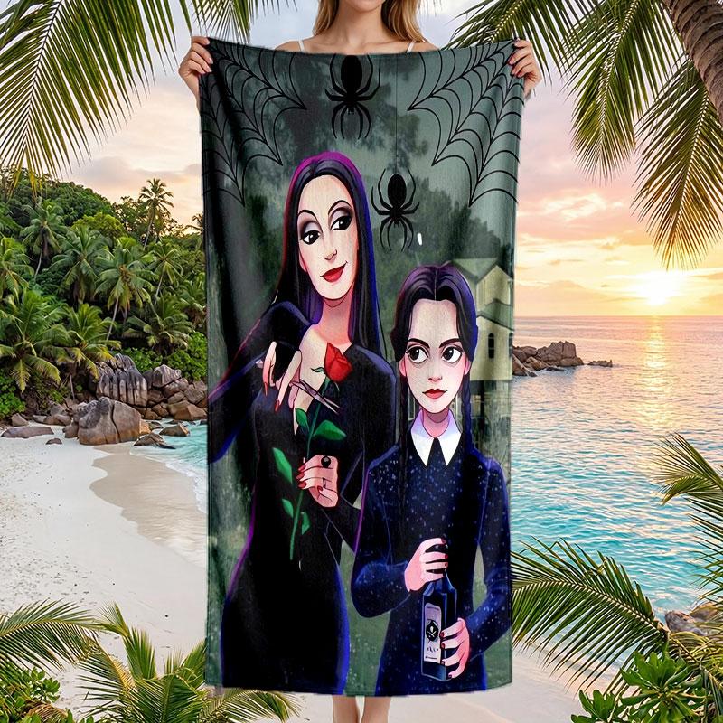Large Beach Towel Quick Dry Absorbent Towel For Beach IndoorThe Addams Family