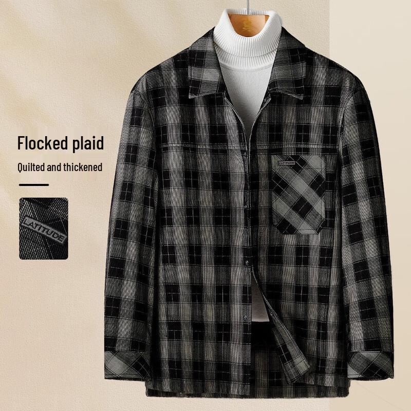 

MONTAGUT Men s Thickened Winter Lapel Jacket M