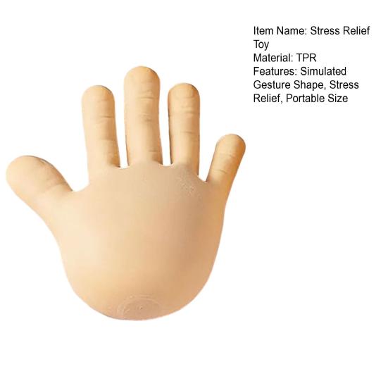 Simulated Gesture Stress Relief Toy Slow Rising Rock Scissors Paper Squeeze Toy Soft TPR Hand Gesture Fidget Sensory Toy