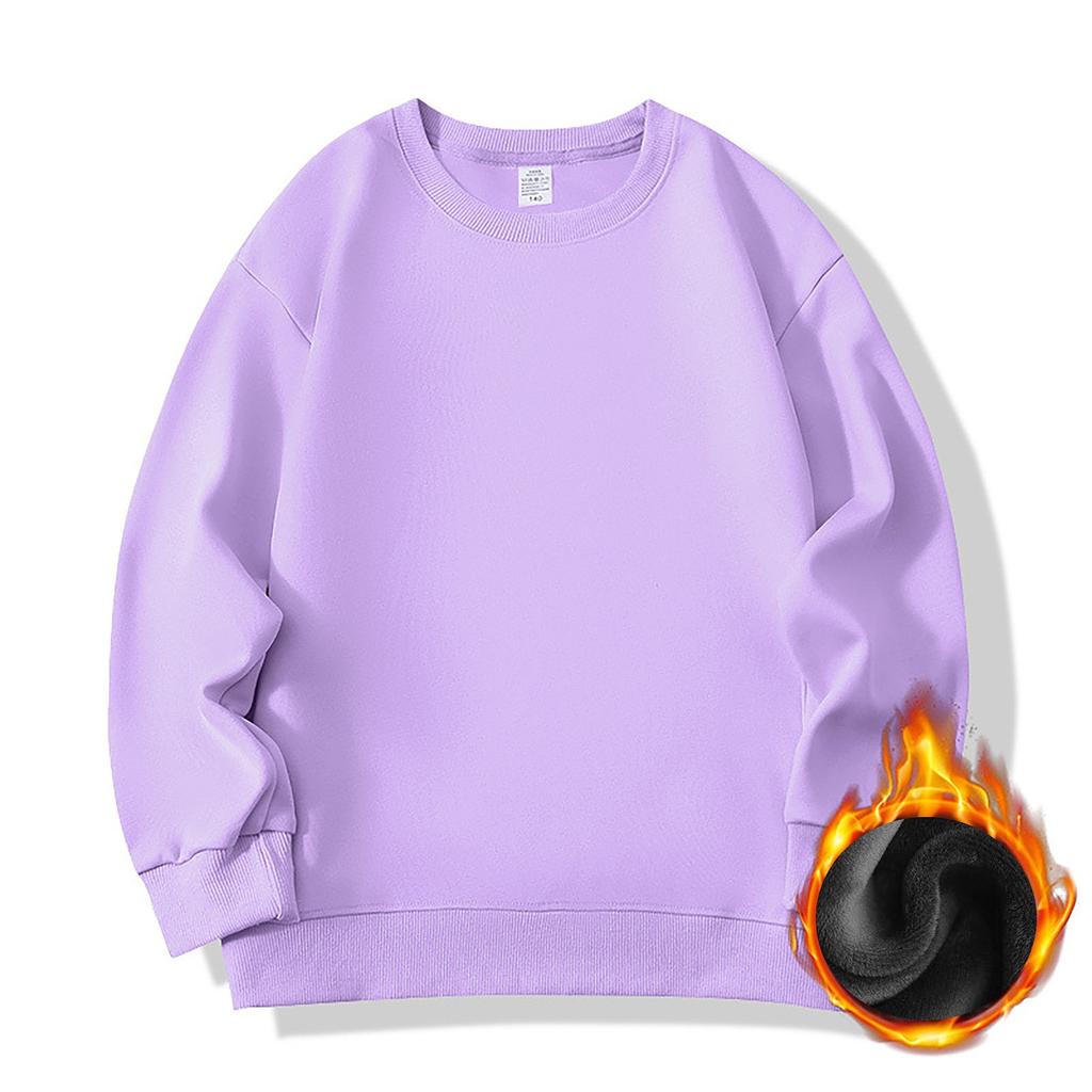 Boys' And Girls' Fleece Hoodie Autumn/Winter Medium Children's Solid Color Warm Clothing Children's Fleece Hooded Top