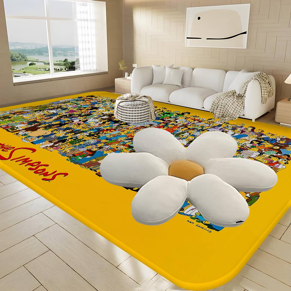 The S-Simpsons Anime Floor Mat Non-Slip Laundry Room Mat Laundry Decor Balcony Child Living Room Household Carpets
