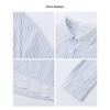 Women's Striped Lace Patchwork Double-Collar Blouse