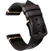 Curved Retro First-Layer Cowhide Smartwatch With Accessories Handmade Leather 20 22 24Mm Men'S Genuine Leather Strap