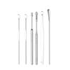 6/7 piece set of stainless steel earwax collector spiral turn ear pick ear pick to clean the ear portable ear cleaning tool