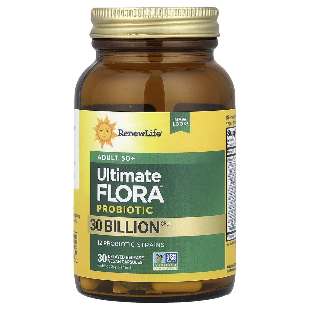 Ultimate Probiotic Flora™, Adults 50+, 30 Billion CFU, 30 Delayed Release Veggie Caps