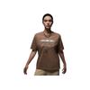 T-shirt imprimé décontracté à manches courtes ample pour femme Flight Heritage Marron Foncé FQ3241-223