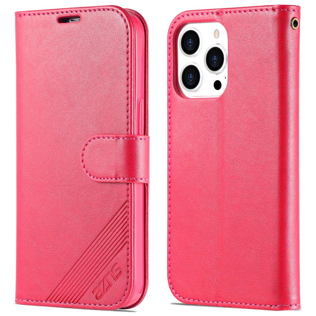 For iPhone 16 Pro Stand Case Anti-Drop PU Leather Wallet Phone Cover
