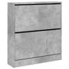 VidaXL Shoe Cabinet Concrete Grey 80x21x87.5 Cm Engineered Wood 839920
