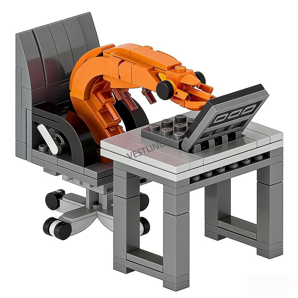 MOC Klocki Model Krewetki Dekoracja Puzzle Montaż Kreatywna Zabawka-Żart Zestaw Ruchome Ozdoby Roboty Nowy Rok Urodziny Prezent