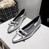 Dames Hakken Dames Kleine Hakken Leren Schoenen Elegante Puntige Neus Strik Pompen Casual Instappers Instappers Tacones Mujer