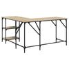 Desk Sonoma Oak 139x139x75 cm Particleboard