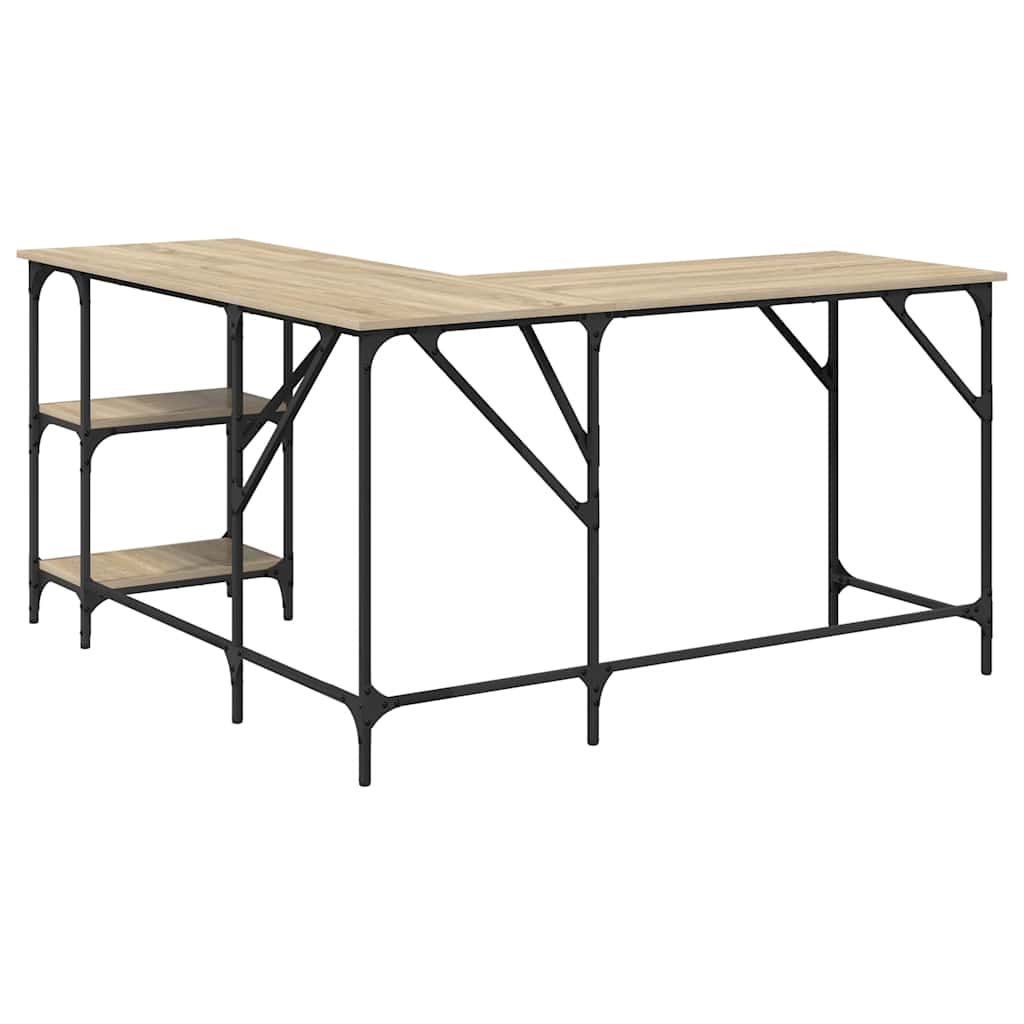 Desk Sonoma Oak 139x139x75 cm Particleboard