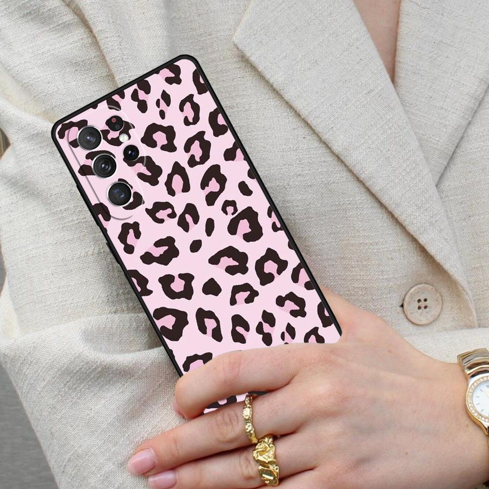 Leopard Pattern Cell Phone Case for Samsung Galaxy S26 Ultra S25 S24 S23 S22 S21 S20 Note10 Cover