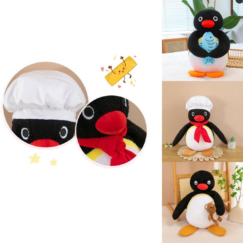 Entzückendes Pinguin Koch Plüschtier Weiches und niedliches Pinguin Stofftier für Kinder