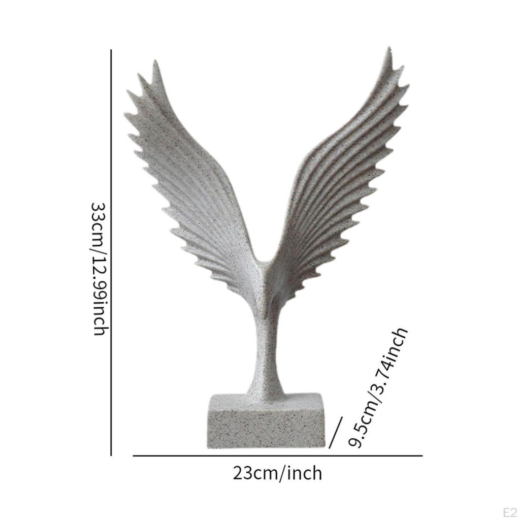Abstract Sculpture Wing Statue Desktop Modern Spreading Figurine Collection for Cabinet Porch