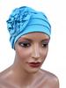 Turbante da Donna in Cotone Dalia Azzurro Baby Stilysh Elegante Confortevole
