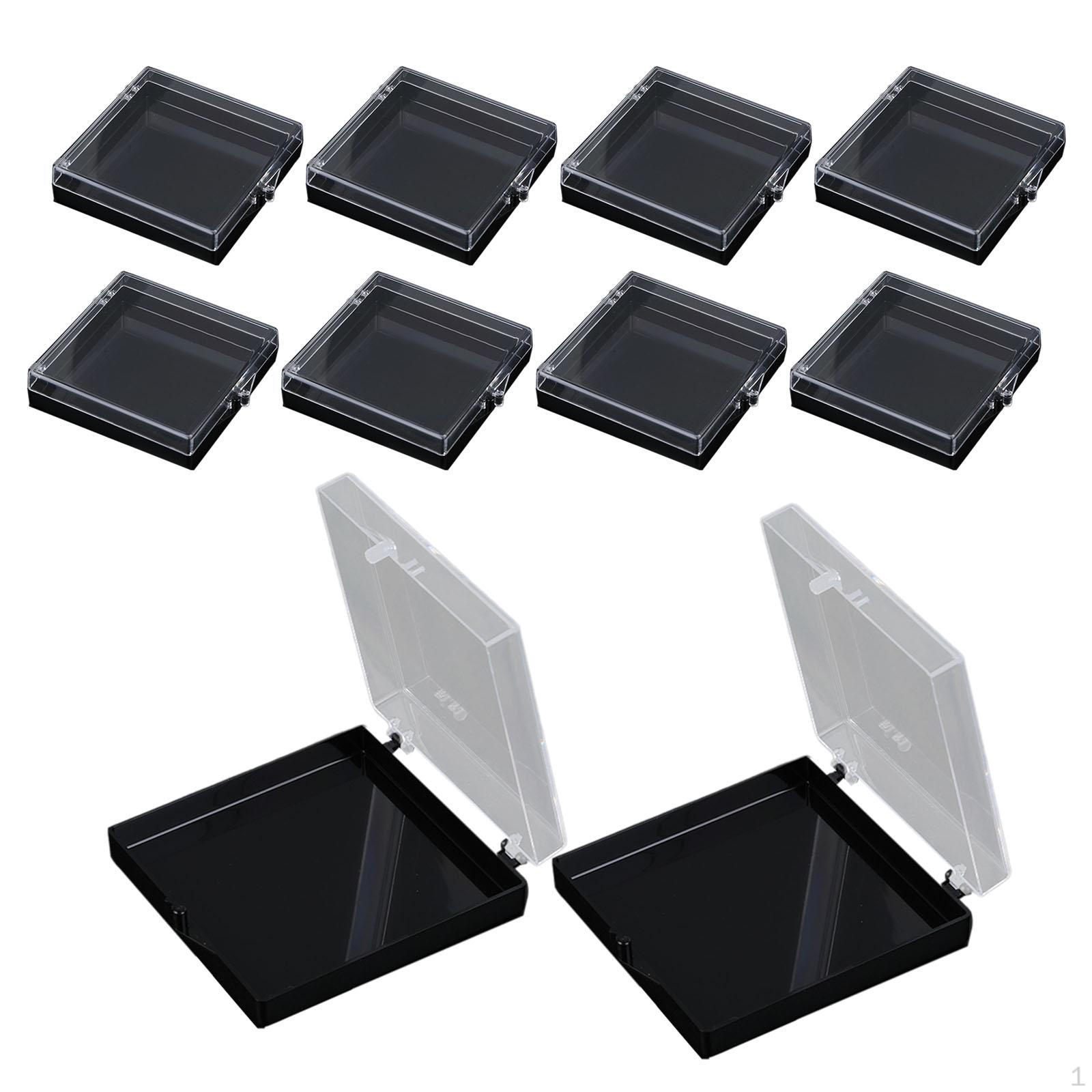 

10 шт., коробка для хранения ногтей, искусственный держатель для дисплея black