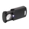 ABS Black Handheld Pull Type Jewelry Magnifier 30X Small Pocket Magnifying Glass with LED Light Source