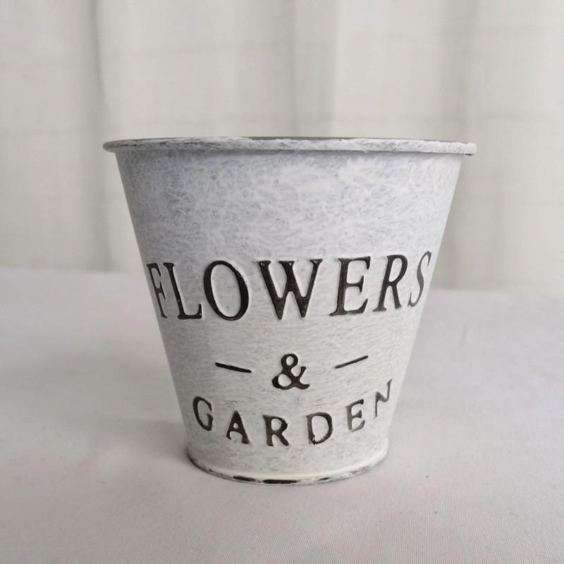 Rustic Iron Flower Pot Vintage Home Decor Planter Indoor Garden Farmhouse Style