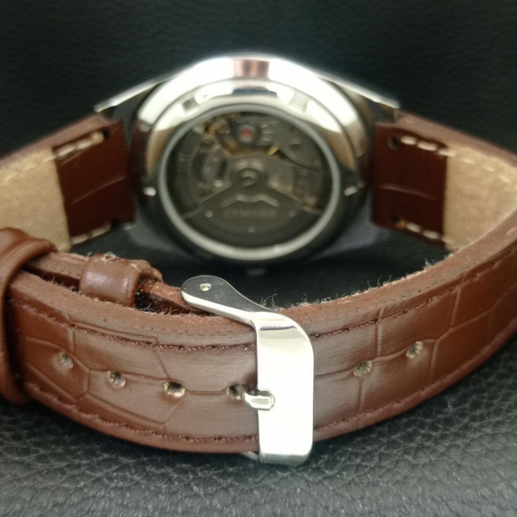 AUTOMATIC VINTAGE REFURBISHED SEIKO 5 6309A JAPAN MENS ORANGE WATCH a442583-1