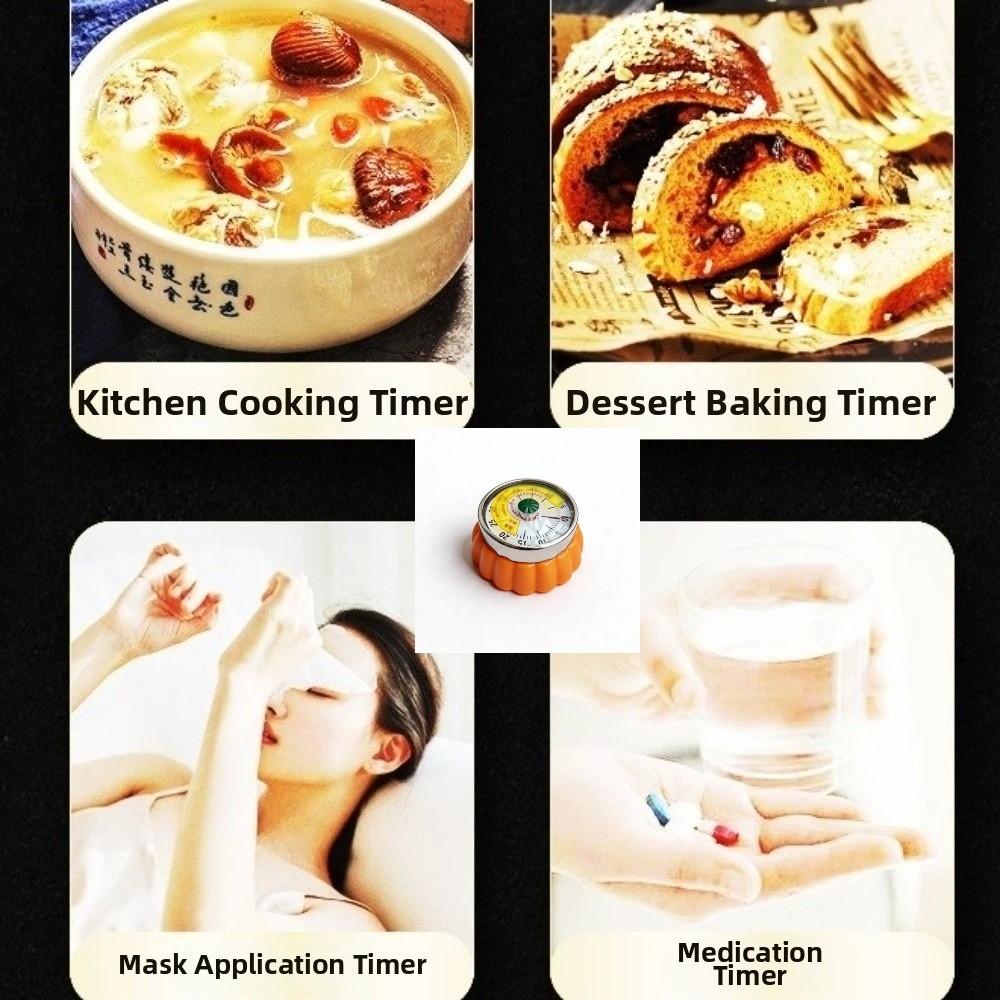 Precision Timing Mechanical Timer Stainless Steel Countdown Alarm Clock Kitchen Timer Kitchen Use