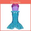 Mermaid Costume Dress For Girls With Milk Silk Fabric For Halloween Cosplay